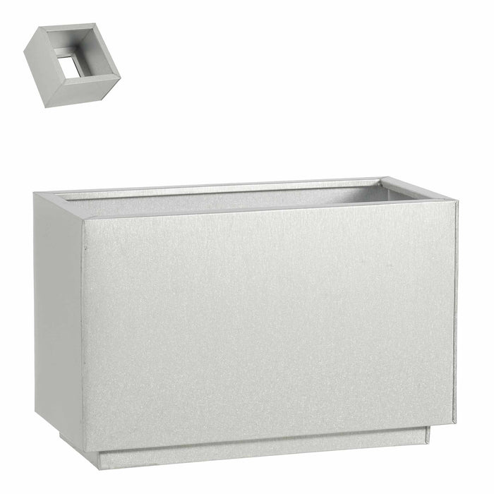 Mica Decorations Plantenbak Marnix - 55x27x35 cm - Zink - Zink