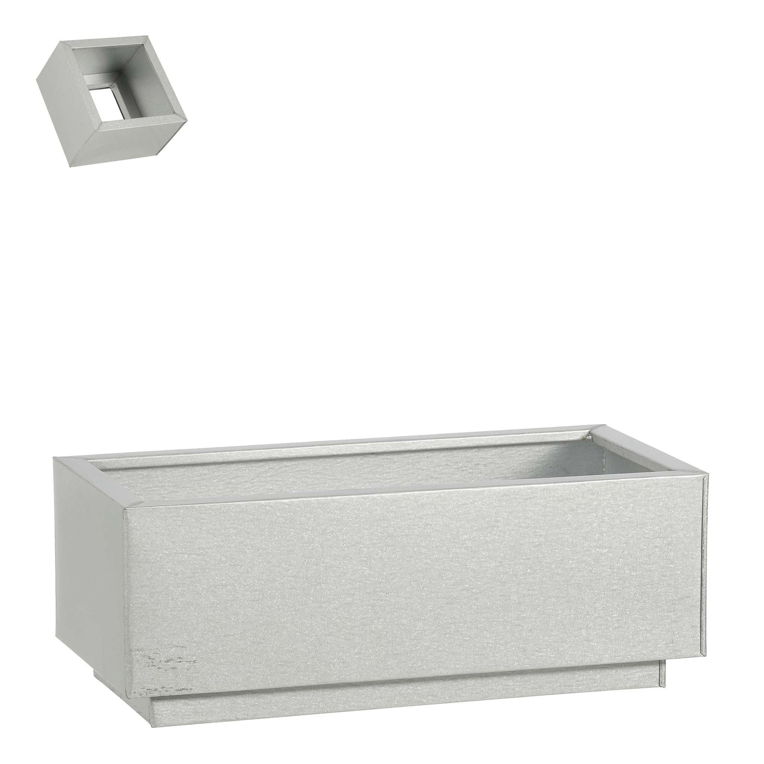 Mica Decorations Plantenbak Marnix - 55x27x20 cm - Zink - Zink