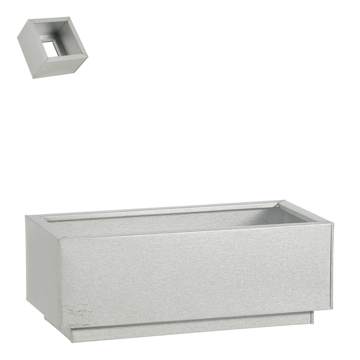 Mica Decorations Plantenbak Marnix - 55x27x20 cm - Zink - Zink
