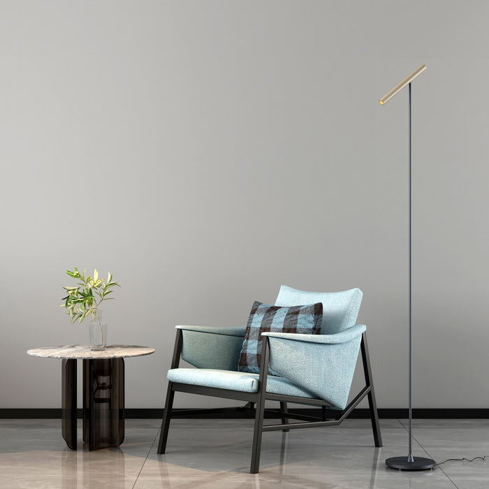 Artdelight Vloerlamp Kansas H 140 cm touch dimmer zwart champagne