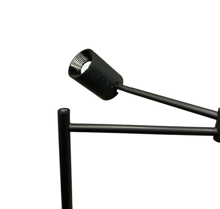 Freelight Vloerlamp Picchio Zwart Zwenkarm LED 5.4 Watt incl.