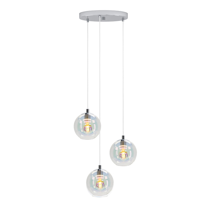 EGLO Ariscani 2 Hanglamp - E27 - Ø 42,5 cm - gekleurd glas - Chroom