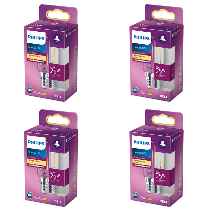 Philips Voordeelverpakking E14 - LED Afzuigkaplamp - Set van 4 Stuks