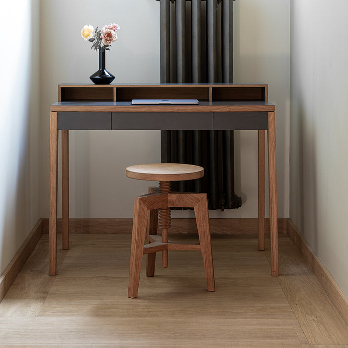 MINT Furniture Kruk SCREW BENCH S 38 × 38 × 45 (59) cm,  eiken