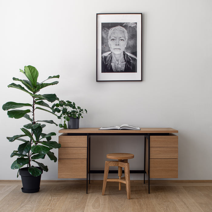 MINT Furniture Kruk SCREW BENCH S 38 × 38 × 45 (59) cm,  eiken