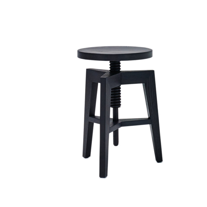 MINT Furniture Kruk SCREW BENCH S 38 × 38 × 45 (59) cm,  Zwart