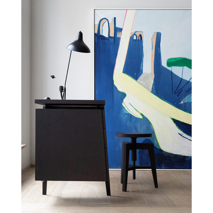 MINT Furniture Kruk SCREW BENCH S 38 × 38 × 45 (59) cm,  Zwart