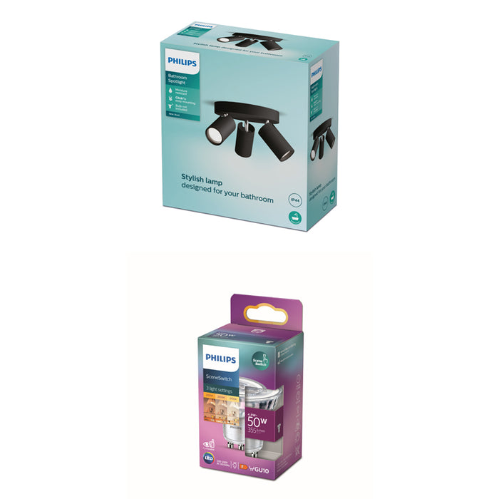 Philips Idris Opbouwspot - Plafondspots Incl. SceneSwitch LED Lamp