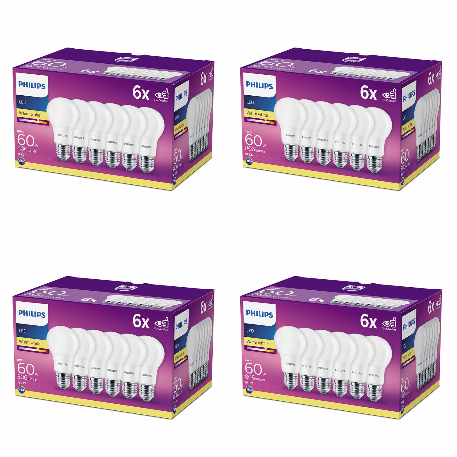 Philips Voordeelverpakking E27 - LED Standaardlamp - Set van 24 Stuks