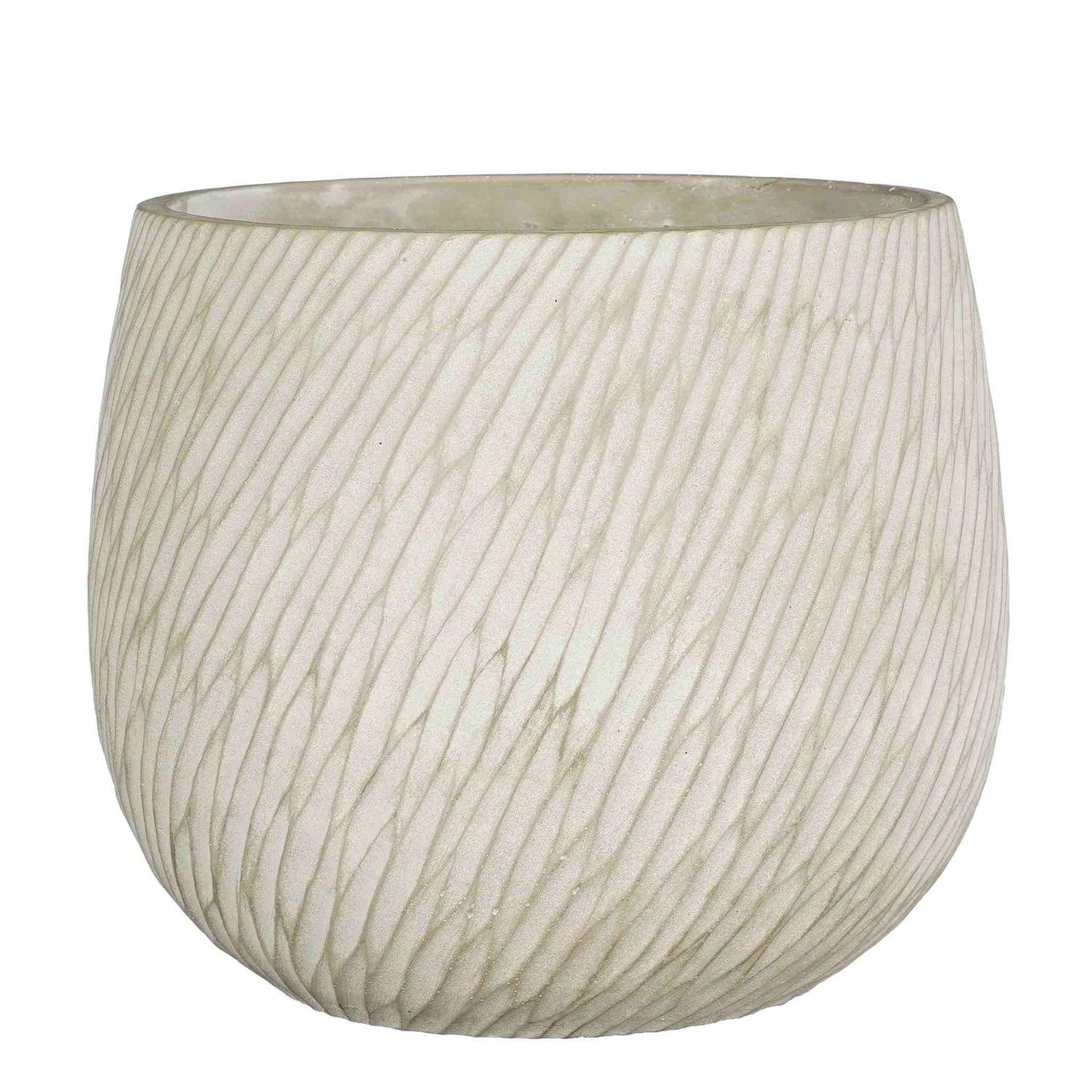 Mica Decorations Bloempot Elio - 23.5x23.5x20.5 cm - cement - Licht Grijs