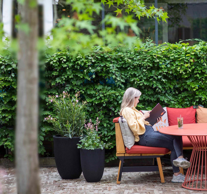 Capi Europe - Vaas elegant laag Groove NL - 46x58 - Beige