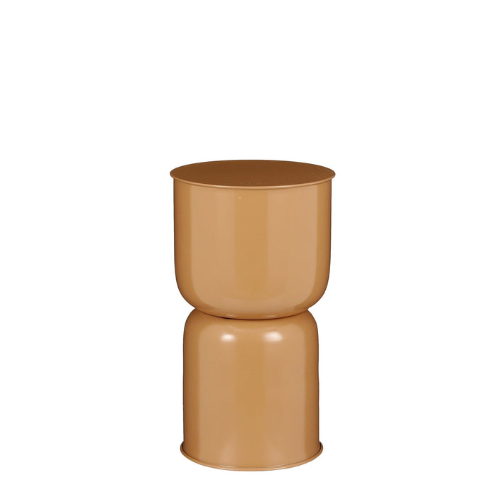 Mica Decorations Bloempot Juncus - 23x23x40 cm - Ijzer - Licht Bruin