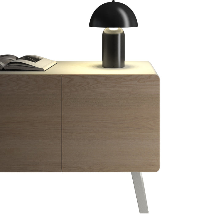 tectake® Kleine retro-tafellamp Kade, dimbaar - Zwart