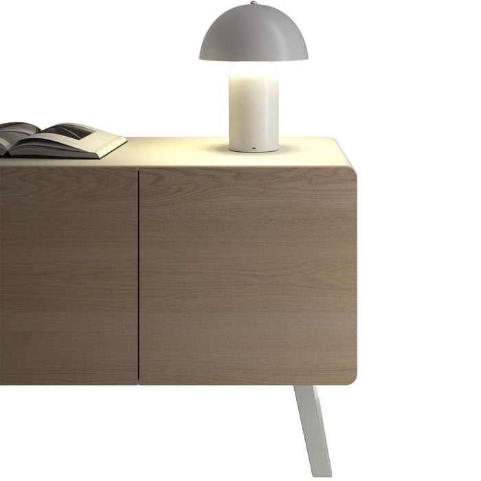 tectake® Kleine retro-tafellamp Kade, dimbaar - Wit