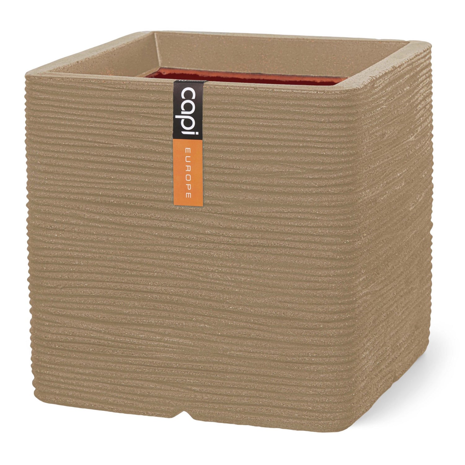 Capi Europe - Pot vierkant Rib NL - 50x50 - Beige