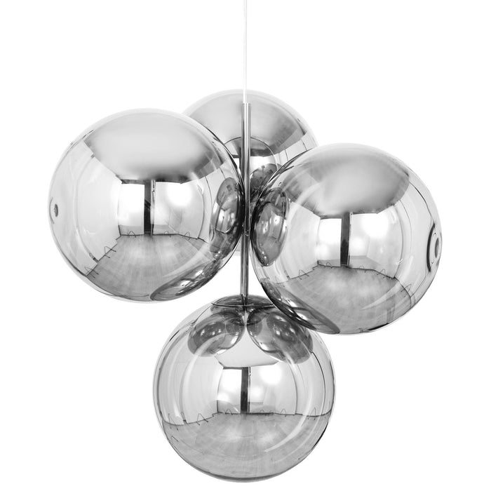 Globe Chandelier hanglamp small zilver