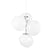 Melt Chandelier Mini hanglamp LED opaal|zilver