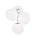 Melt Chandelier hanglamp LED small opaal|zilver