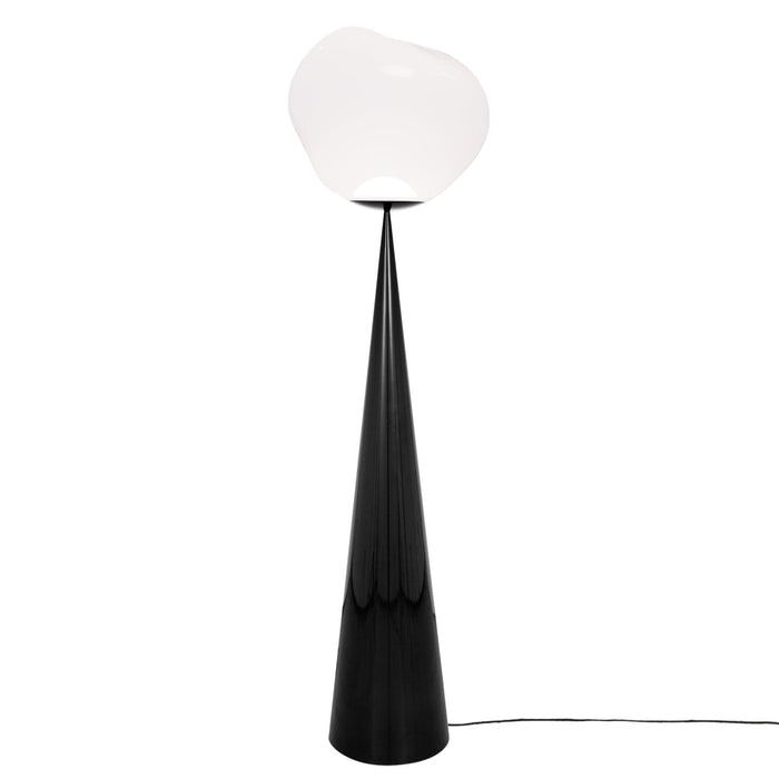 Melt Cone Fat vloerlamp LED zwart|opaal