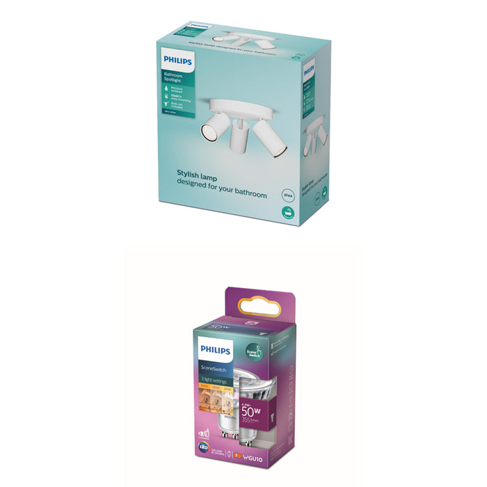 Philips Idris Opbouwspot - Plafondspots Incl. SceneSwitch LED Lamp