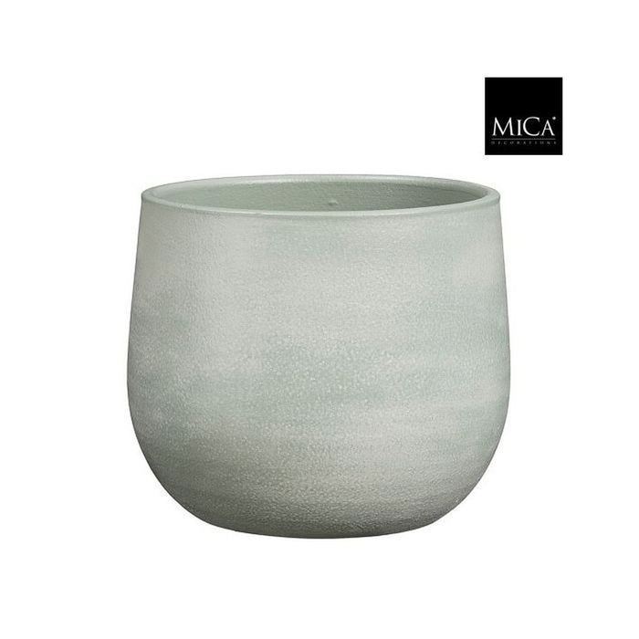 Mica Decorations Bloempot Sevilla - 24x24x21 cm - Terracotta - Grijs