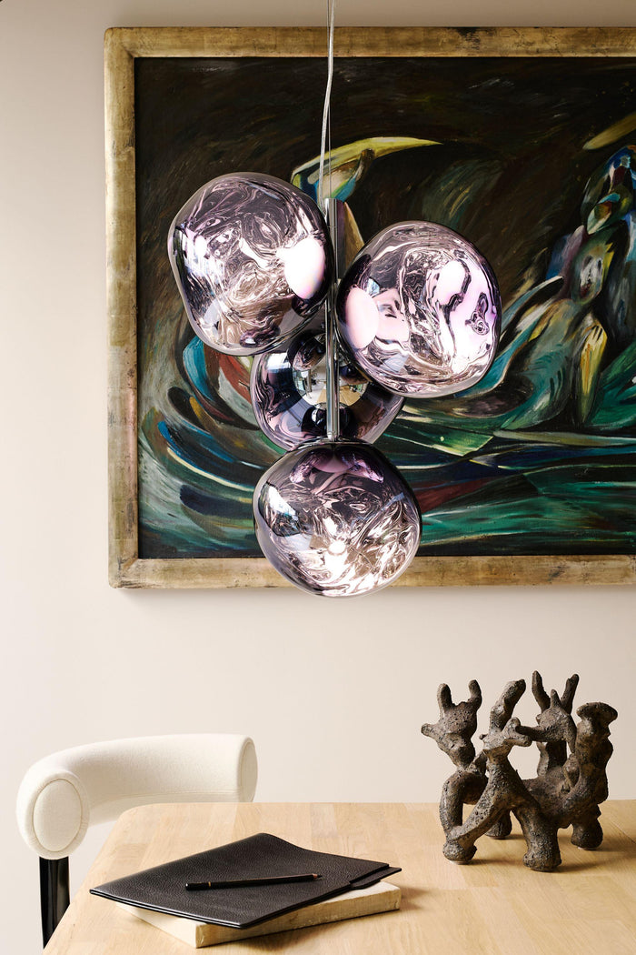 Melt Chandelier Mini hanglamp LED smoke