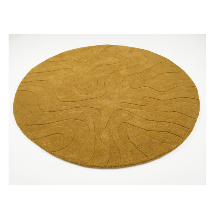 by fonQ Groovy Vloerkleed Ø 240 cm - Olive