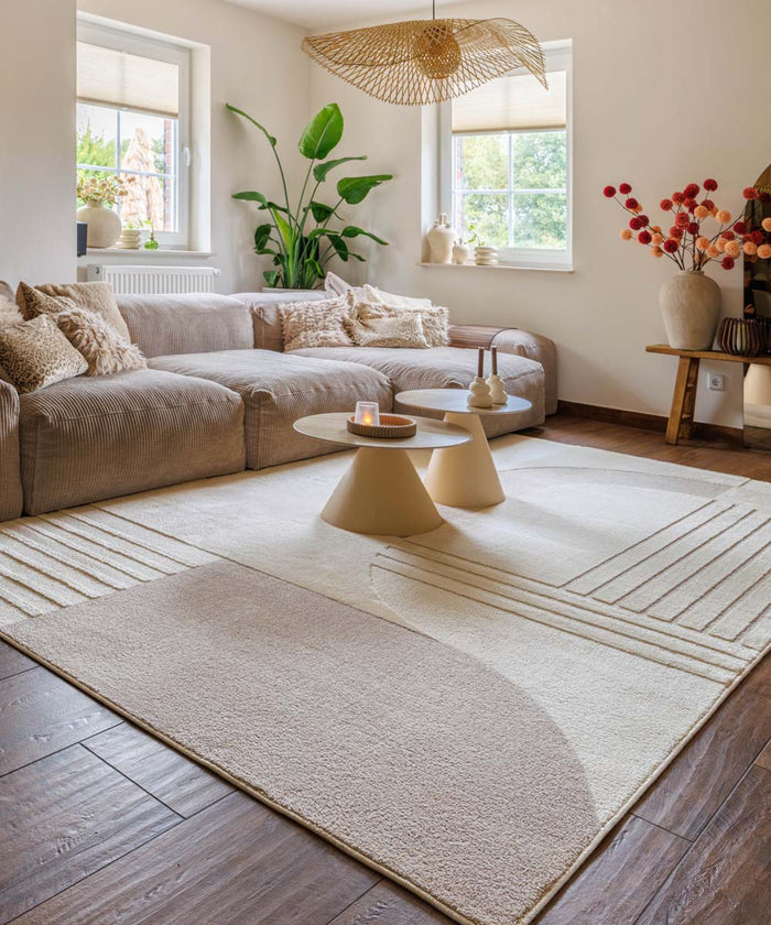 Nordic Weavers Japandi vloerkleed - Ridge Nari crème|beige - 80x150 cm