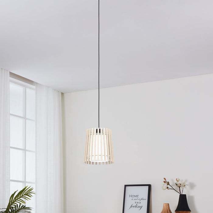 EGLO Fattoria Hanglamp - E27 - Ø 20 cm - Zwart|Bruin|Wit