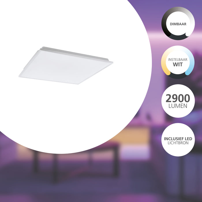 EGLO connect.z Herrora-Z Smart Plafondlamp - 45 cm - Wit - Dimbaar