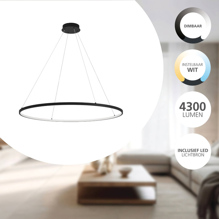 EGLO Parruta Hanglamp - Ø 99 cm - LED - Zwart|Wit