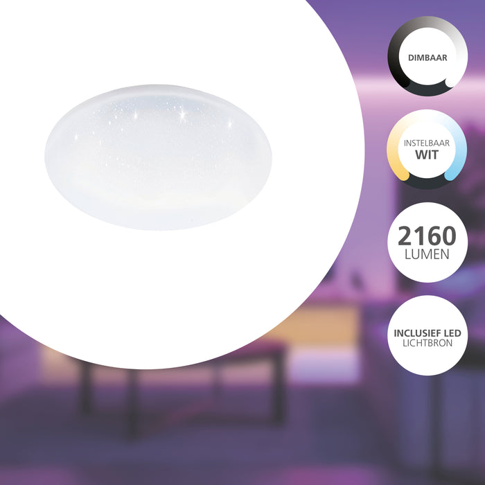 EGLO connect.z Totari-Z Smart Plafondlamp - Ø 38 cm - Wit - Dimbaar