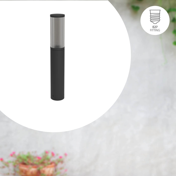 EGLO Salle Sokkellamp - E27 - 46,5 cm - Smoke - Zwart