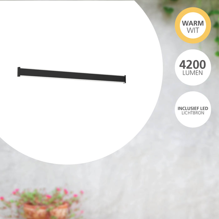 EGLO Neviano Wandlamp - LED - 97 cm - Zwart|Wit