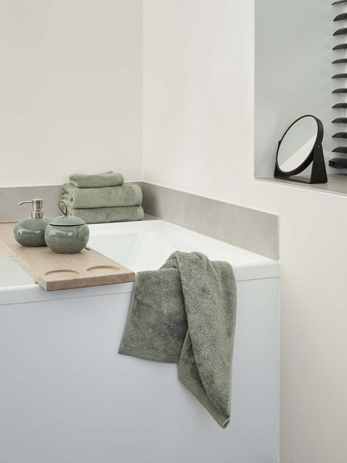 London Gastendoek Thyme | Groen | Katoen