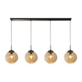 Searchlight Punch Hanglamp 4-lichts - Zwart / Champagne