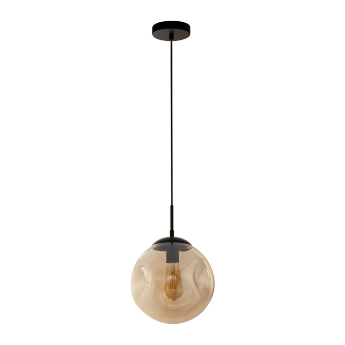 Searchlight Punch Hanglamp 1-lichts - Zwart / Champagne
