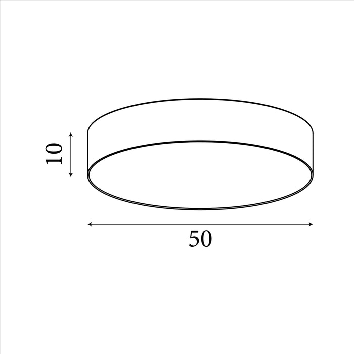 Searchlight Drum Plafondlamp - Champagne