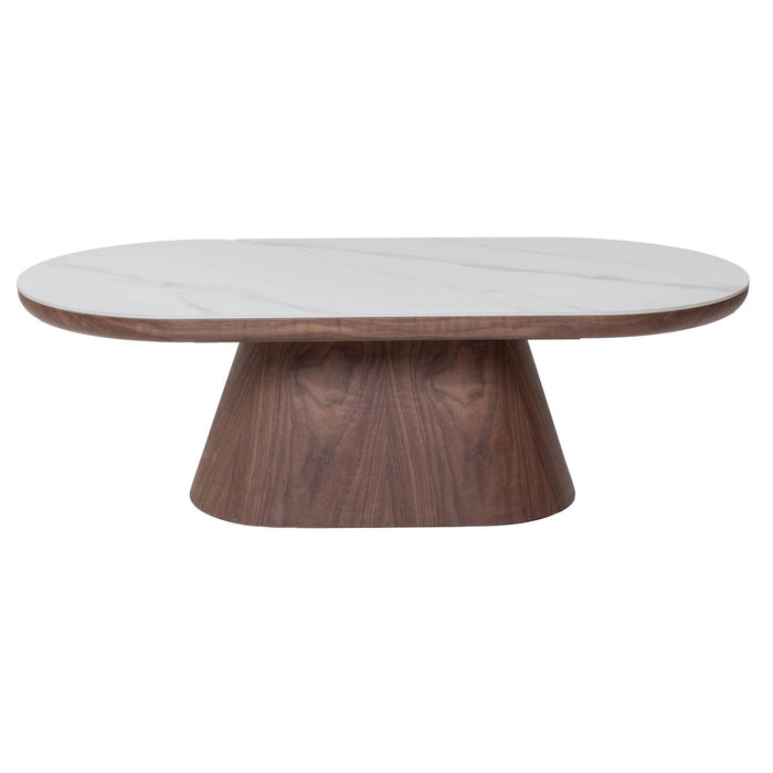 Giga Meubel - Salontafel Alba Walnoot Keramisch 120cm Ovaal