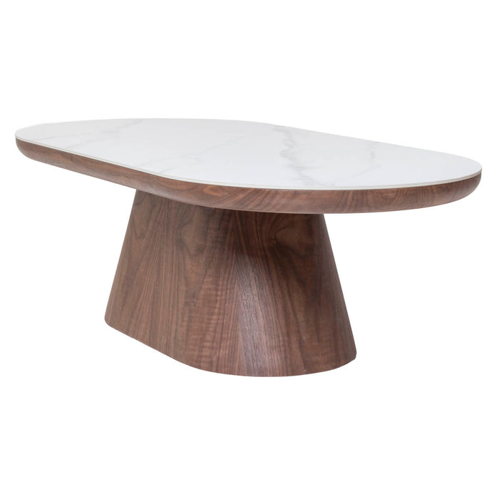 Giga Meubel - Salontafel Alba Walnoot Keramisch 120cm Ovaal