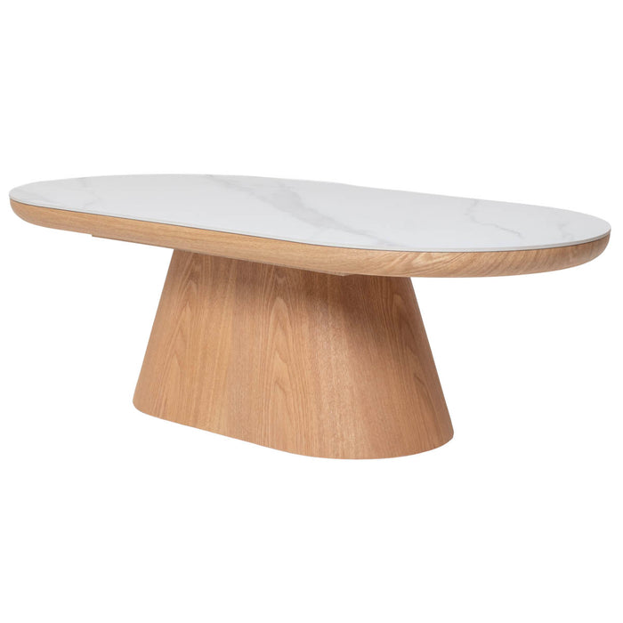 Giga Meubel - Salontafel Alba Naturel Keramisch 120cm Ovaal