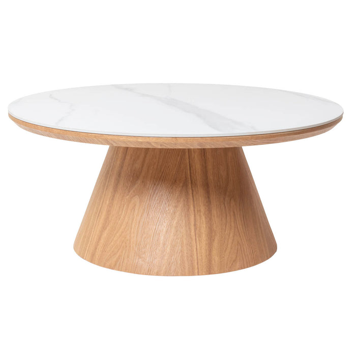 Giga Meubel - Salontafel Alba Naturel Keramisch 80cm Rond