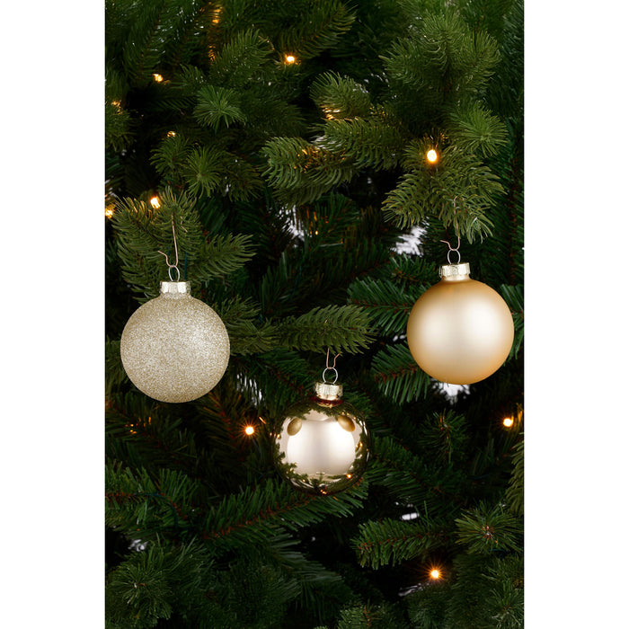 Mica Decorations Kerstballen Set - 42 Stuks - Ø7 cm - Glas - Champagne