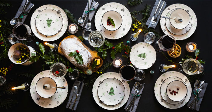 Cookinglife Kerstservies - Aardewerk - Groen 18-delig | 6 personen