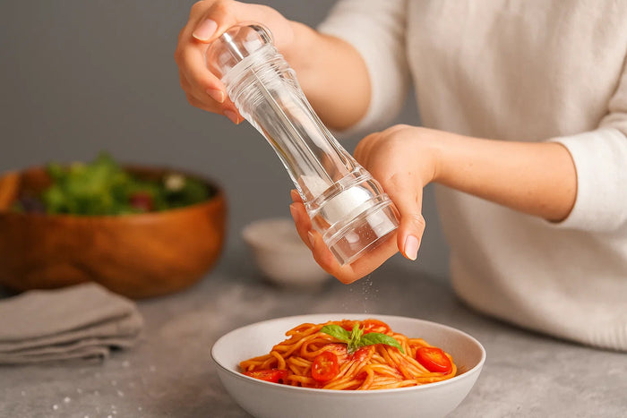 Cookinglife Zoutmolen Rocca Transparant - Keramische molen - 21.5 cm