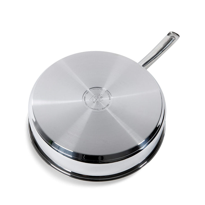 BK Hapjespan - Sauteuse - met deksel - Bright RVS - ø 28 cm - zonder anti-aanbaklaag