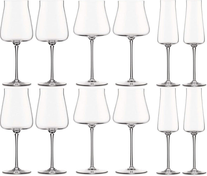 Alessi Wijnglazenset (Rode Wijnglazen + Witte Wijnglazen + Champagneglazen) Eugenia 12-delig - door Naoto Fukasawa