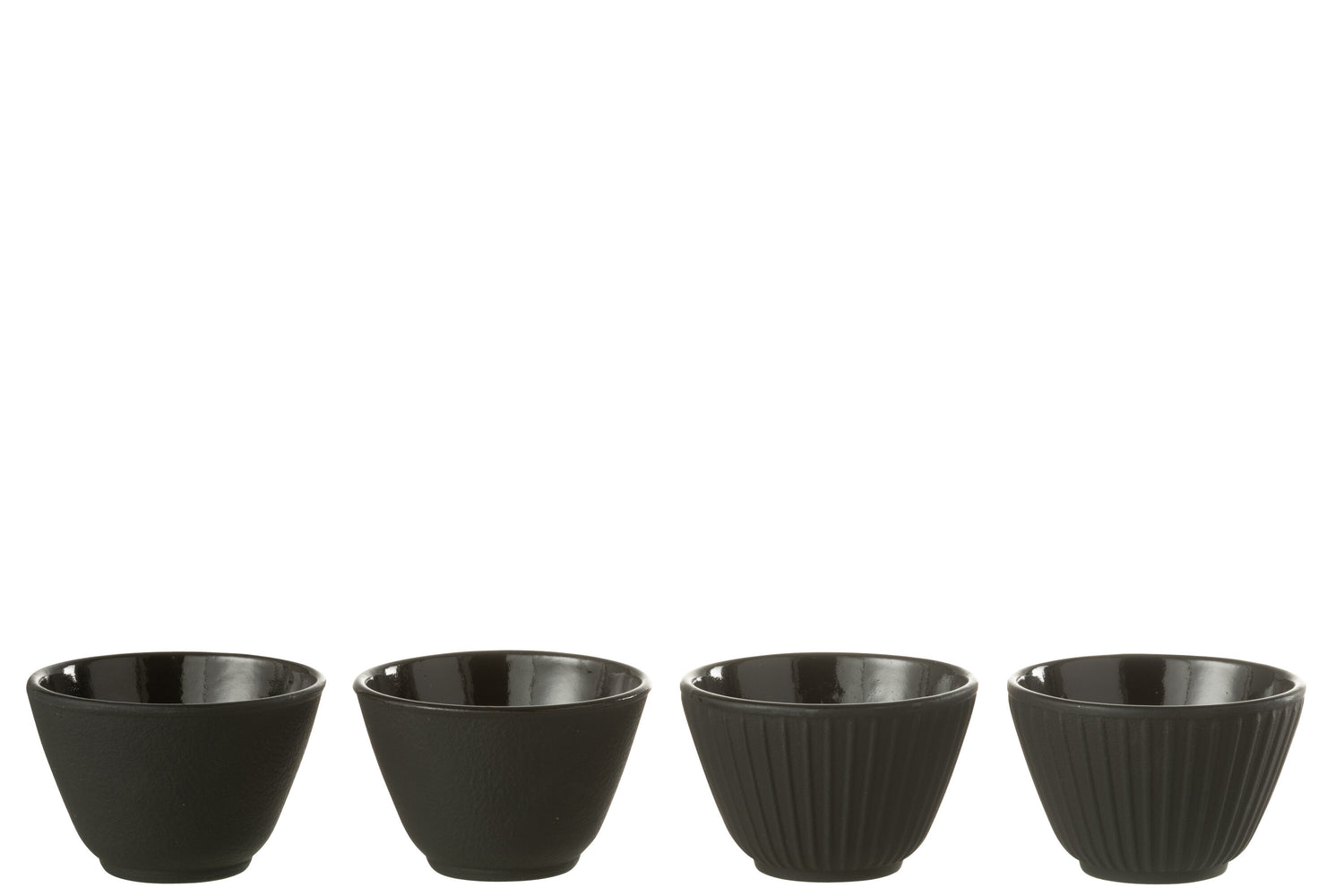 J-Line theemok - metaal - zwart - 2 dozen van 2 stuks