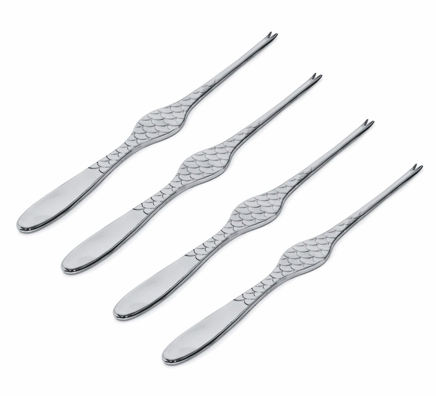 Alessi Kreeftenvork Colombina Fish - FM23|34S4 - 4 Stuks - door Doriana & Massimiliano Fuksas