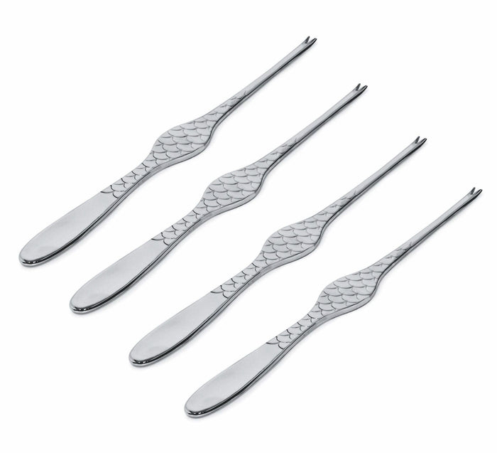 Alessi Kreeftenvork Colombina Fish - FM23|34S4 - 4 Stuks - door Doriana & Massimiliano Fuksas